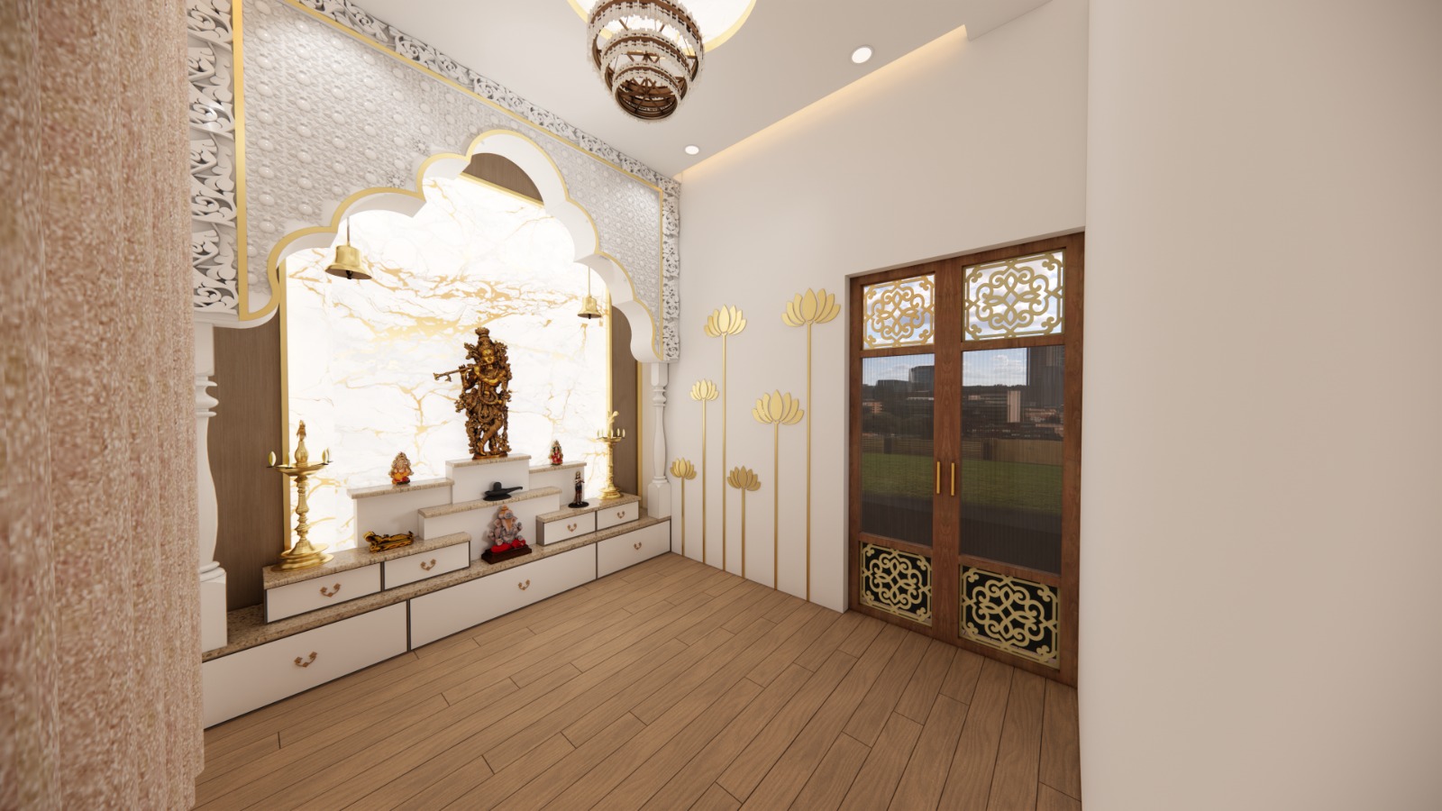 Living Room Design by Vizdecore