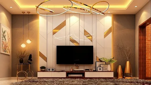 TV Unit Design by Vizdecore